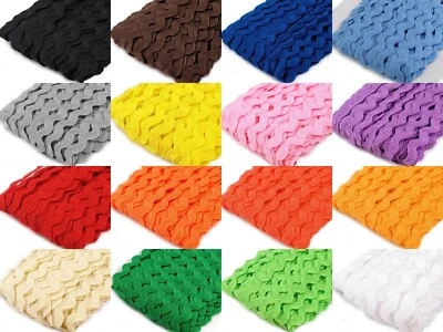 (0,48€/m) - 5m Zackenlitze - 5 mm / 9 mm - Zick Zack Borte Band - viele Farben