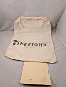Firestone Made in USA Reifen Werbung Stofftasche Mfg By Ames Tasche Selma Ala - Bild 1 von 5