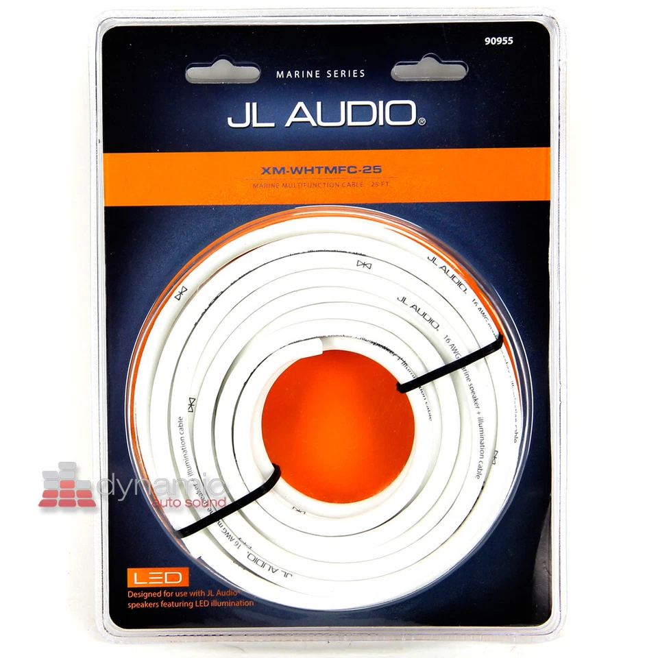 JL Audio XM-WHTMFC-25 Car Stereo 25 ft. 6-Conductor, White Multifunction Cable - Image 1 of 1