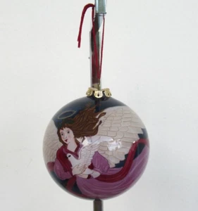 Vintage Peace and Joy Weihnachten Glaskugel Ornament mit Box 3" Durchmesser mehrfarbig - Bild 1 von 11
