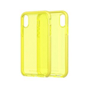 Tech21 FlexShock Evo Check Case for iPhone XR - Neon Yellow