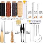28Pcs Leather Sewing Tool Stitching Needle Waxed Thread Sewing Leather Craft Kit