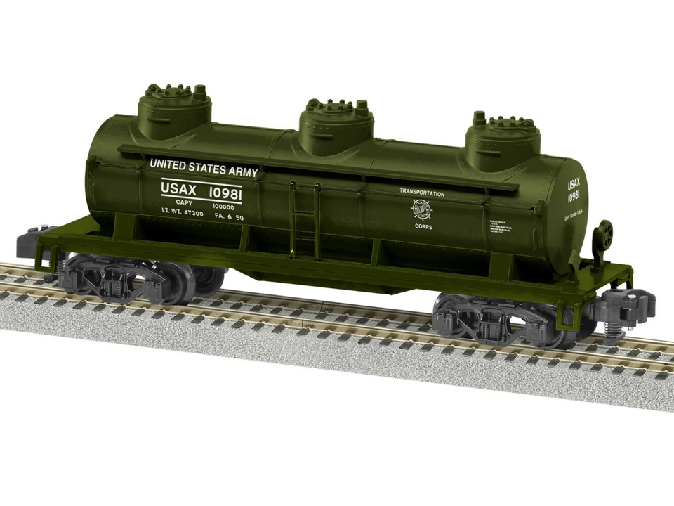 Lionel A/F 2219200 S Scale US Army 3-Dome Tankcar #10981 - Image 1 of 1