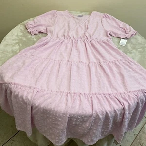 Ophelia Roe Womens Pink Surplice Neck Short Sleeve Long Maxi Dress Size 2X - Picture 1 of 12