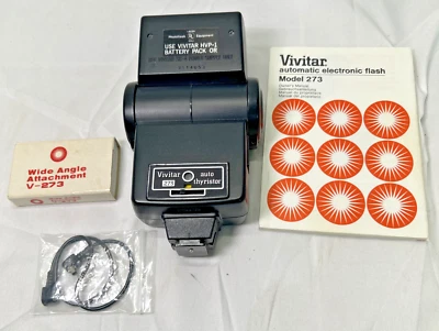Vivitar 273 Automatic Electronic Flash for Shoe Mount - TESTED - Image 1 of 4