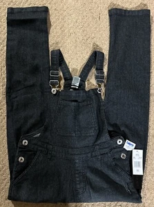 PINK VELVET GIRLS OVERALLS BLACK WASH SZ 10/12 NWT - Picture 1 of 7