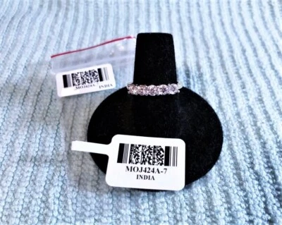 MOISSANITE FUEGO 5 PIEDRAS .80CTS ORO AMARILLO 14K SOBRE SS - ESPECIAL DÍA DE LA MADRE Foto 1 de 4