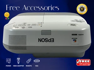 3LCD Ultra Short Throw Projector 2600 ANSI for Conference Meeting Room w/Remote - Picture 1 of 9
