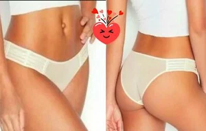 LENCERÍA DE LUJO VICTORIA'S SECRET CHEEKINI DESNUDO SEXY Y MALLA TRANSPARENTE TALLA M $29.50 - Imagen 1 de 12