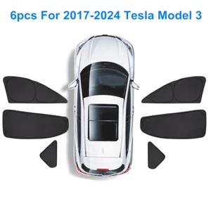 6x For 2017-2024 Tesla Model 3 Car Side Window Sun Shade UV Block Privacy Cover - Bild 1 von 11