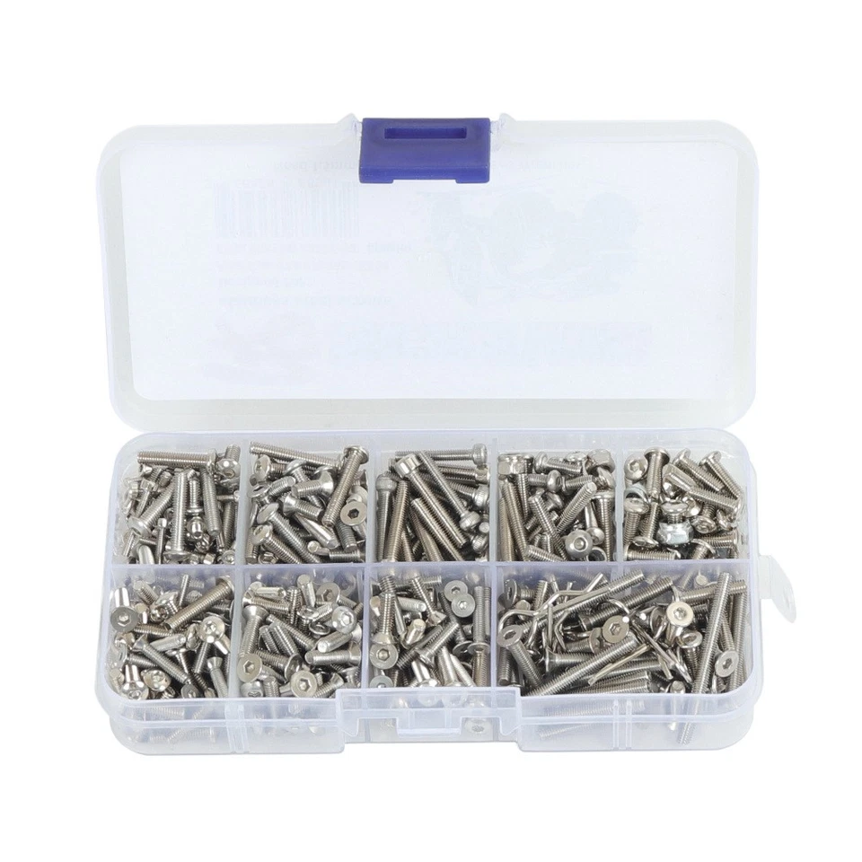 1 Box Stainless steel Screw Nuts For Axial SCX10 III Capra 1.9UTB RC Crawler Car - Image 1 of 4