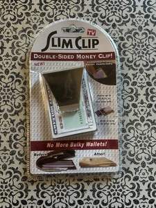 SCHLANKE GELDKLAMMER GELDBÖRSE Kreditkarte doppelseitig passt 6 Karten versiegelt KOSTENLOSER VERSAND - Bild 1 von 2