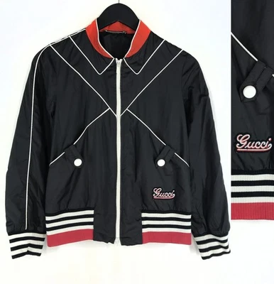 Womens GUCCI Lightweight Windbreaker Jacket Black Polyester Jacket Italy Size 38 - Image 1 of 4