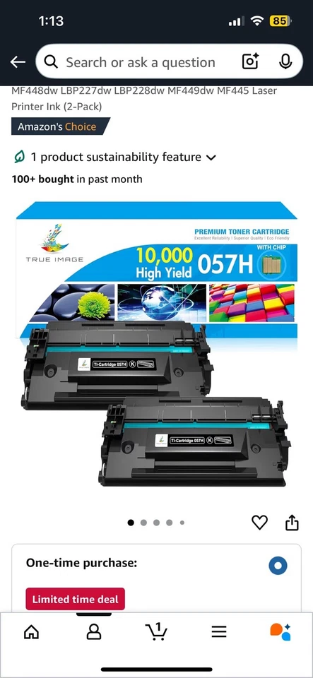 High Yield 057 for Canon 057H Toner ImageCLASS MF445dw LBP227dw LBP226dw Lot - Image 1 of 1