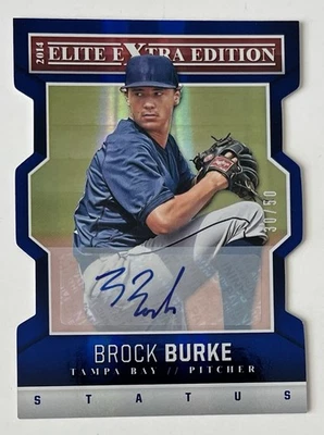 Brock Burke 2014 Panini Elite Extra Ed Signature Status Blue AUTO /50 Autograph - Image 1 of 2