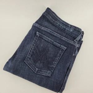 7 For All Mankind 'A' Pocket Size 30 Bootcut Jeans Dark Wash Made in USA Flare - Picture 1 of 8