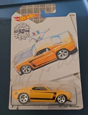 Ford Mustang #4 2019 Hot Wheels Larry Wood 50 aniversario 69 Foto 1 de 4