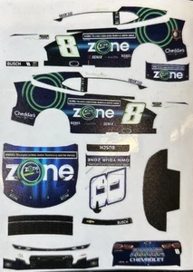 Custom 2025 Kyle Busch #8 Zone 1/64 Scale NASCAR Peel & Stick Decals - Picture 1 of 1
