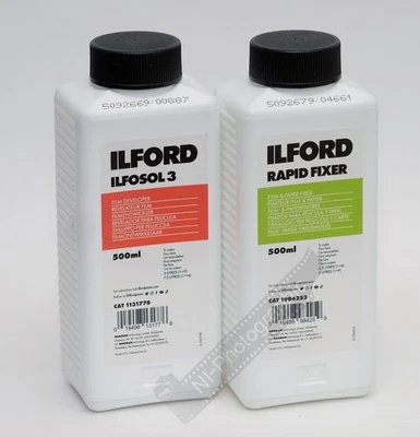 Ilford Black & White Liquid Film Developing Kit Ilfosol 3 Rapid Fixer TRACKED 48 - Image 1 of 3