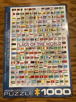 Flags of the World 1000 Piece Jigsaw Puzzle Eurographics Brand New Sealed - Image 1 of 4