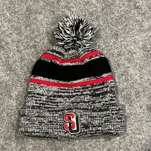 Seattle Redhawks Knit Pom Beanie Zephyr Acrylic Grey Red Black Winter Hat - Picture 1 of 8