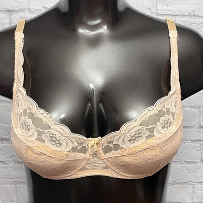 Sujetador con aros Fredericks of Hollywood 38D de encaje con balconette almohadillas extraíbles bolsillos Foto 1 de 4