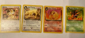Dark Gloom , Flareon , Persian, Meowth Pokemon Card EN- DE 2000 Good Team Rocket - Bild 1 von 2