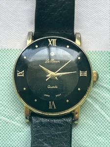 Le Baron Black And Gold Tone Women’s Quartz Watch - Picture 1 of 8