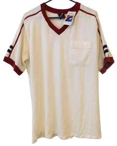 Vintage Jantzen Sea J Creme Herren Größe Large Frottee Hemd mit Original Etikett - Bild 1 von 5