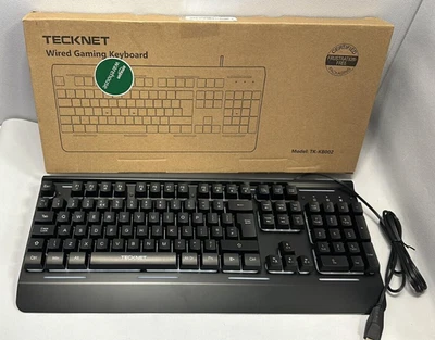 Tecknet Rgb Gaming Keyboard 105 Keys All-Metal Backlit TK-KB002 15-ZONE - Image 1 of 3