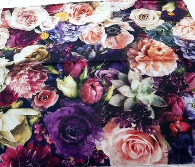 1 Yd 'All Aglow' #P4371 Hoffman Fabric Packed Multicolor Floral Blooms Cotton - Image 1 of 4