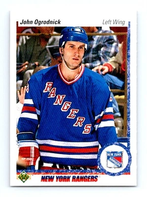 #258 1990-91 Upper Deck * John Ogrodnick Rangers - Image 1 of 2