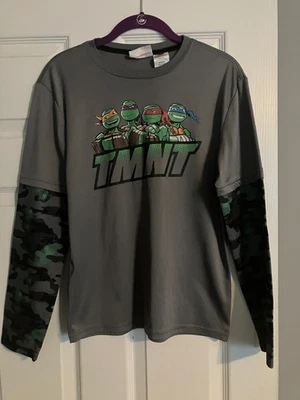 Boys Nickelodeon Teenage Mutant Ninja Turtles TMNT Long Sleeve Shirt Size XXL 18 - Image 1 of 3