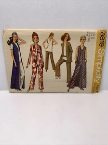 Simplicity 8819 Misses Pants Top Shirt Vest Jacket Pattern 12 Bust 34" *Uncut* - Picture 1 of 3