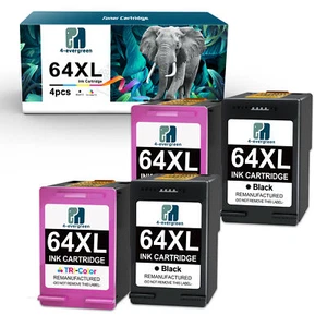 64 XL 64XL Ink Cartridges for HP ENVY 6255 6258 7130 7164 7830 7855 7858 lot - Picture 1 of 12