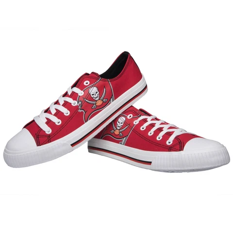 Tampa Bay Buccaneers NFL Men's Low Top Big Logo Canvas Shoes FREE SHIP Cover