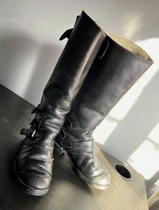 Lewis Leathers Motorcycle Leather Boots No. 191 Police ルイスレザ - Picture 1 of 24