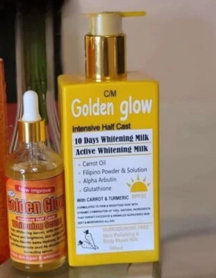 Loción corporal intensiva para piel Golden Glow 2 en 1 500 ml y suero Foto 1 de 2