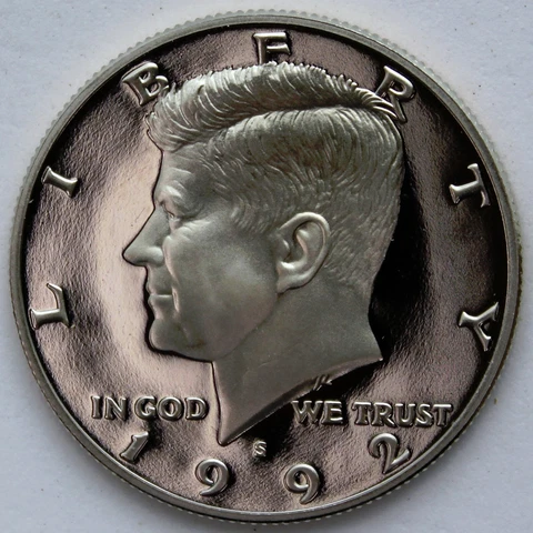 1992-S Proof Kennedy Half Dollar Cover