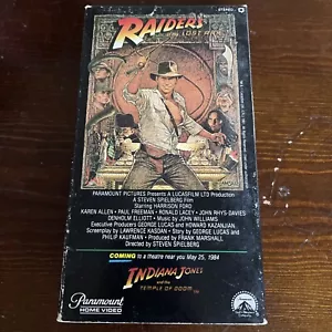 Raiders of the Lost Ark VHS Paramount 1981 First Release Steven Spielberg Rare - Picture 1 of 4