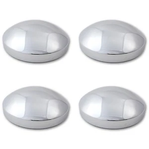 8" CHROME Dome Rear Hub Cap Wheel Covers Set of 4 Fits Kenworth Peterbilt Truck - Picture 1 of 3