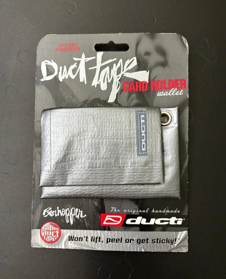 DUCTI mens unisex 90s BARHOPPER Card Holder duct tape slim durable money wallet - Image 1 of 3