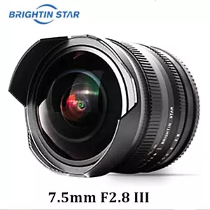 Brightin Star 7.5mm F2.8 III MF Wide Angle Fisheye Lens for Canon Nikon Sony L - Picture 1 of 7