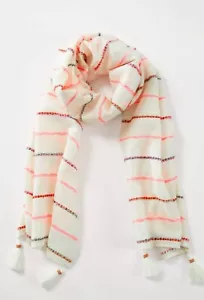 Sciarpa J. Jill a righe testurizzate con nappa crema multi 72" x 22" nuova prezzo consigliato dal produttore $44 - Foto 1 di 3
