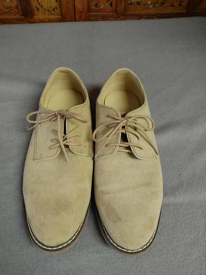 Sapatos Oxfords Masculinos 'Buck Shoe' Camurça Falsa Cáqui-Castanho-Marrom OLD NAVY TAMANHO 10 - Imagem 1 de 4