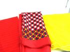 Designer Silk Scarf Scarves 1 Anne Klein + 2 Unbranded Vintage Scarfs Yellow Red