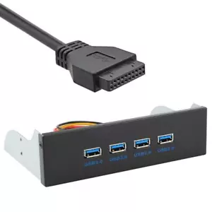 USB 3.0 4-Port HUB Front Panel 20-Pin Motherboard Connector for 5.25" Bay - Picture 1 of 8
