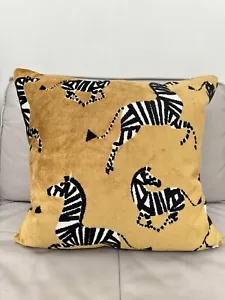Pacific Coast Austin Horn 22 x22 Kona Zebra Gold Yellow Black Decorative Pillow - Picture 1 of 8