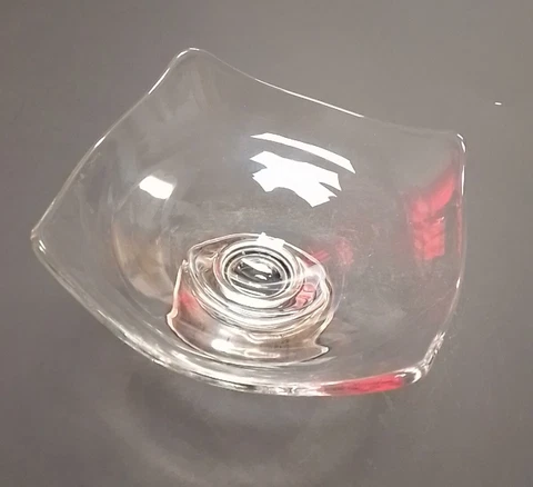 Whiting Sterling Silver Footed Mid Century Modern Glass Bowl acid Tested As-is Cover