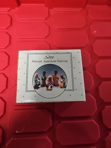 Scott’s African-American 6-Piece Small Nativity Set Goft #7014 Vintage BQ - Picture 1 of 6